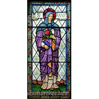 St Peter, Paglesham Church – Stained Glass 2: This glass in the south chancel wall is in memory of Zachary and Alice Pettit. Zachary Pettit was a benefactor towards the 1883 restoration.