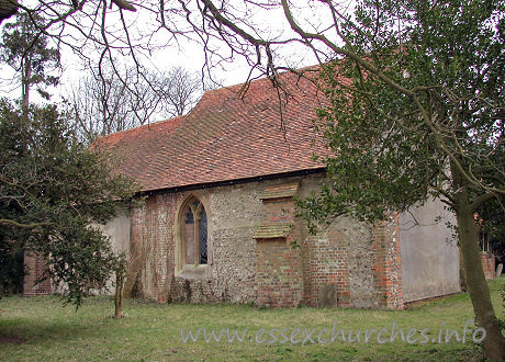 All Saints, Berners Roding Church – The N side of the church.