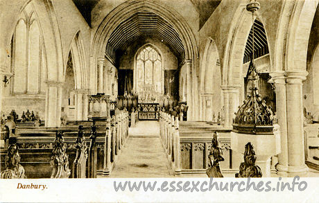 St John the Baptist, Danbury Church – Postcard by Gowers, Ltd., Maldon.