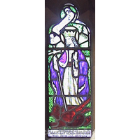 St Mary, Langdon Hills New Church – Stained Glass 1: In memory of Margaret Ellen Thomson, who died 18th July 1924. This image was supplied by Ken Porter.