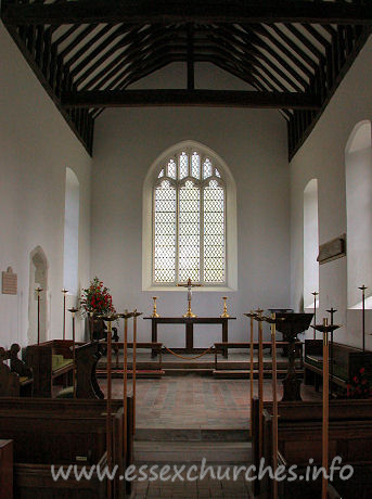 St Mary, Buttsbury Church – This small C14 church consists of a short nave, with two bays. It is wider than it is long. The chancel itself is 18th Century, whilst the East Window is from the 19th Century.