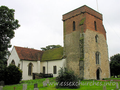 St Lawrence, Bradfield Church – The tower from the NW.