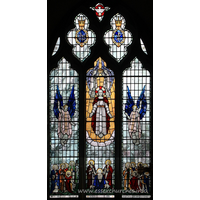St Nicholas, Great Wakering Church – Stained Glass 1: To the glory of God. === Yes shall be witnesses unto Me. === In memory of Amy Bennewith.