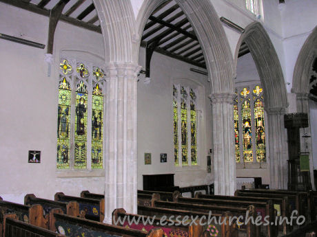 St Mary the Virgin, Great Bardfield Church – The N aisle from the nave.