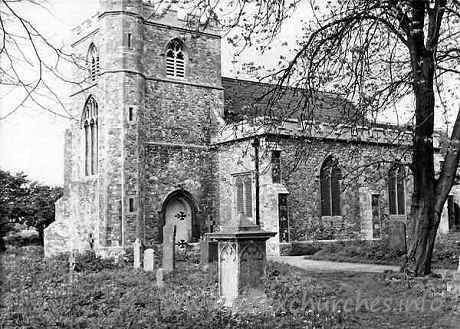 St John the Baptist, Mucking Church – This view is sadly no longer available, as the whole church is now masked by huge trees. From Pevsner: "The W tower is mostly C19, but the S doorway which serves as a porch has recognisable C15 parts." This image is the copyright of Ian Gellard. Reproduced by kind permission. For more details, you can email Ian at the following address: ian@photosofessex.co.uk. Ian has a CD full of old pictures of Essex available, you can see more details at his website, www.photosofessex.co.uk.