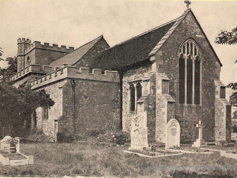 St John the Baptist, Mucking Church – Image by Lionel E. Day - from Essex Countryside, Spring 1955.