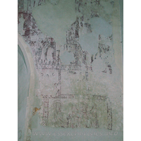 St Mary Magdalene, Great Burstead Church – Miscellaneous 3: Part of the range of wall paintings that was discovered in 1989 by workmen. These paintings are responsible for the now much earlier date applied to the S aisle. The earliest of the paintings is dated 1320-1330. The paintings were conserved by Ann Ballantyne.