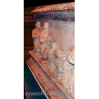 St Michael, Theydon Mount Church – Monument 4: ... at the bottom, however, are seven kneeling figures of Sir William's children, three sons ...