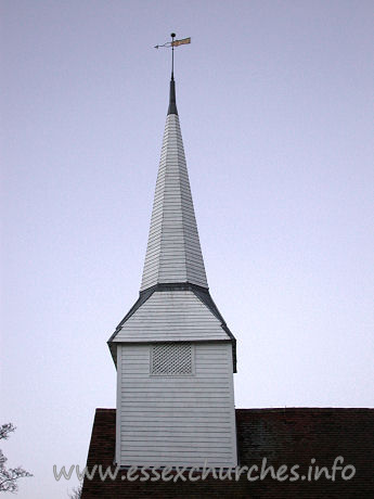 St Mary, Hawkwell Church – The belfry is C15.