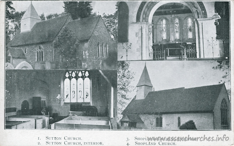 St Mary, Shopland Church – An undated postcard.