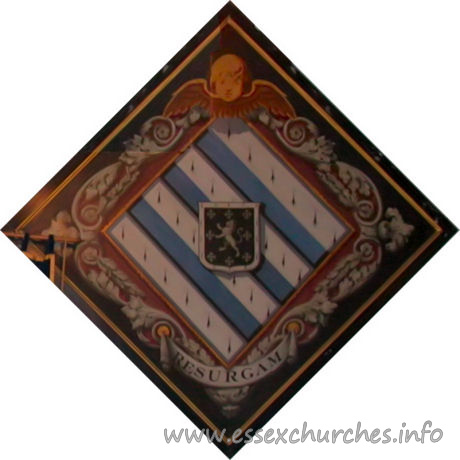 St Margaret of Antioch, Margaretting Church – For Margaret, widow of Richard Vachell, died 21 July 1833. Details taken from Hatchments in Britain: 6, Edited by Peter Summers