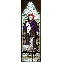 St Giles, Mountnessing Church – Stained Glass 3: Stained glass window in North aisle, depicting St. Giles. By Kempe studios.