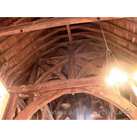 St Giles, Mountnessing Church – Interior 6: Another view of the belfry structure.