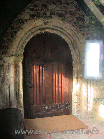 St Peter & St Paul, Horndon-on-the-Hill Church – This doorway is C13. Two orders of colonnettes, one keeled.