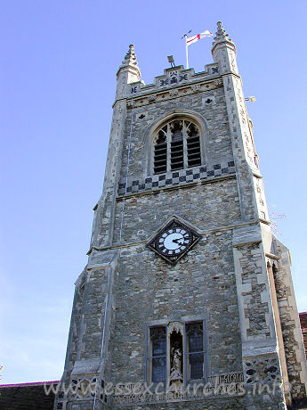 St Margaret of Antioch, Stanford-le-Hope Church – This tower sits at the east end of the North Aisle. It is designed on the pattern of the tower at St Mary's, Prittlewell.