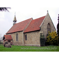 Dedication Unknown, Mashbury Church – Exterior 1: Mashbury church has been redundant for some years. It sits directly opposite Mashbury Hall.