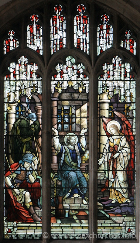 St Peter Ad Vincula, Coggeshall Church – And behold the angel of the Lord came upon him, and raised hm up, saying "Arise up quickly" === To the Glory of God and in loving memory of Emily Freeman, departed this life April 1908. Erected by her husband H.S. Freeman.