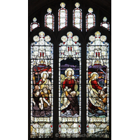 St Peter Ad Vincula, Coggeshall Church – Stained Glass 4: To the Glory of God and in loving memory of Aliza Leaper who died ??? aged 68, and of William Leaper who died ???