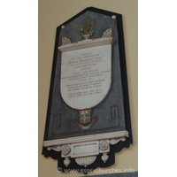 St Peter Ad Vincula, Coggeshall Church – Monument 13: Sacred to the memory of Henry Skingley Esqr, who died July 5th 1837, aged 68 years and of Ann, his widow, who after surviving him 23 years died August 14th 1860, aged 79. === Her remains rest in the vault of her family in this church yard. === "Blessed are the dead that die in the Lord."