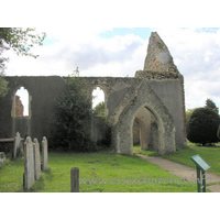 St Peter (Ruins), Alresford Church – Exterior 3: The north side of the church, showing the north porch.