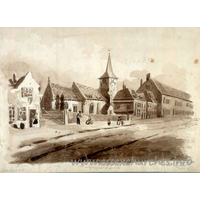 St Thomas Chapel, Brentwood Church – Postcard 1: Brentwood Church, NE view. R. Cannon - 1842