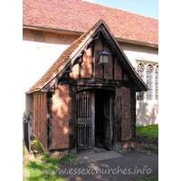 All Saints, Nazeing Church – Exterior 3: The S porch is C15.