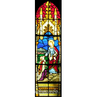 All Saints, Nazeing Church – Stained Glass 9: "The Lord is my light. Ken Crowther Esqr: died 21st Decr 1852"