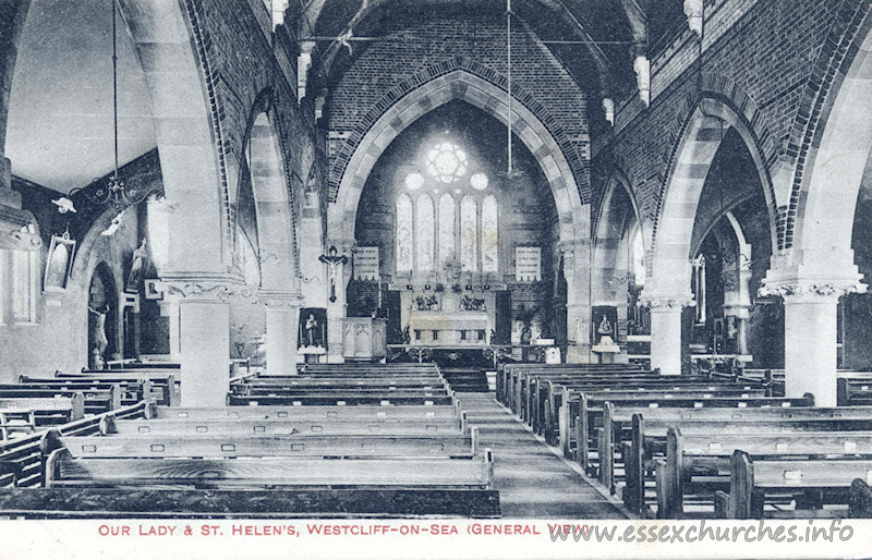 Church of Our Blessed Lady & St Helen, Westcliff-on-Sea Church – This postcard scan was kindly supplied by Tony Brown of http://www.miltonconservationsociety.com.