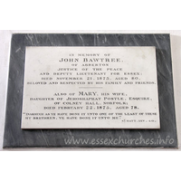 St Andrew, Abberton Church – Monument 3