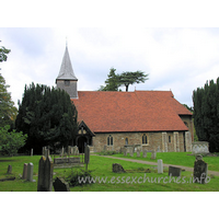 St Michael & All Angels, Copford Church – Exterior 2: The S aisle see here was built gradually, with the easternmost bay being built first. This can be seen by the size of the window. There is further evidence inside the church, which portrays the differing styles.