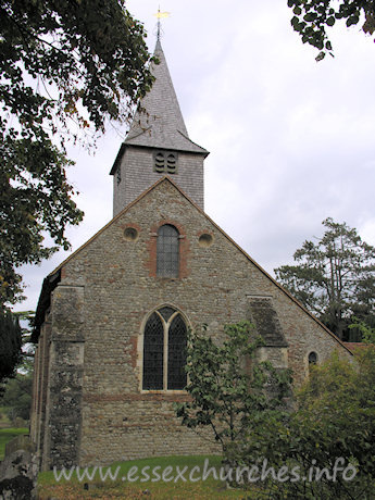 St Michael & All Angels, Copford Church – During the restoration by Woodyer, between 1879 and 1884, part of the W wall was rebuilt, at the same time as the removal of the W gallery.