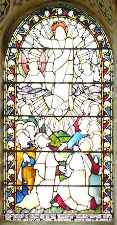 St Michael & All Angels, Copford Church – The apse W window - by Clayton & Bell, 1886.