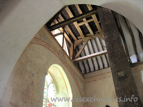 St Michael & All Angels, Copford Church – The belfry structure.