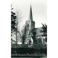 St Giles, Great Hallingbury Church – Postcard 1: Dated 1966. One of a set of photos obtained from Ebay. Photographer and copyright details unknown.