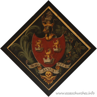 St Mary & All Saints, Rivenhall Church – Hatchment 4: Unidentified. Details taken from Hatchments in Britain: 6, Edited by Peter Summers