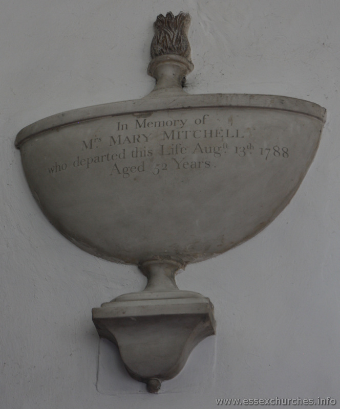 St Mary & All Saints, Lambourne Church – In memory of Mrs Mary Mitchell who departed this life August 13th 1788, aged 52 years.