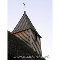 All Saints, Vange Church - As far as I am aware, the belfry now proudly sitting on top of 
the church is completely new.

