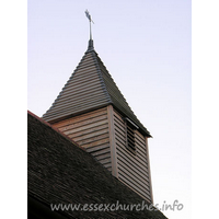 All Saints, Vange Church - As far as I am aware, the belfry now proudly sitting on top of 
the church is completely new.
