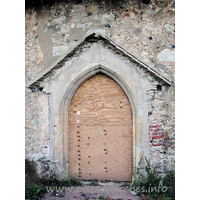 All Saints, Vange Church - Clearly shown here, is the outline of the S porch.
