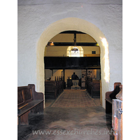 All Saints, Vange Church - Looking W through the chancel arch.



