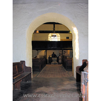 All Saints, Vange Church - Looking W through the chancel arch.


