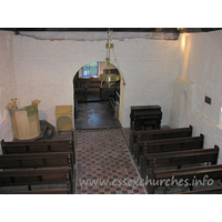 All Saints, Vange Church - The nave from the W gallery - it is interesting to compare 
this with the image in the "Postcards" tab.


