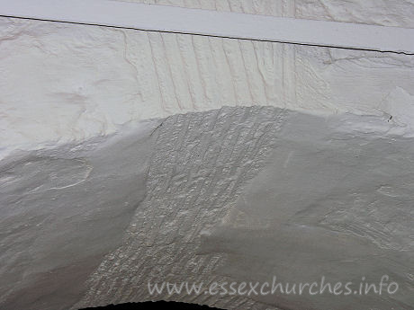 All Saints, Vange Church - Tiles were used in the restoration of the chancel arch.


