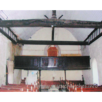 All Saints, Vange Church - The West end, before repairs commenced. Taken 
from a picture on display within the church.

