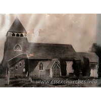St Mary the Less, Great Warley Church - This is an image of Great Warley's old parish church. This one 
stood S of the A127 Southend Arterial Road. Fitch says that this church was 
finally demolished in 1966, whereas the label attached to this image in the 
church gives a date of 1970.


