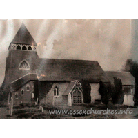 St Mary the Less, Great Warley Church - This is an image of Great Warley's old parish church. This one 
stood S of the A127 Southend Arterial Road. Fitch says that this church was 
finally demolished in 1966, whereas the label attached to this image in the 
church gives a date of 1970.


