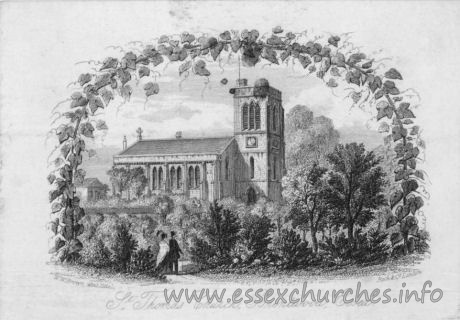 St Thomas of Canterbury, Brentwood Church - St Thomas church, as built, 1835-1839.
W.W. Brown, del. - Rock & Co. London