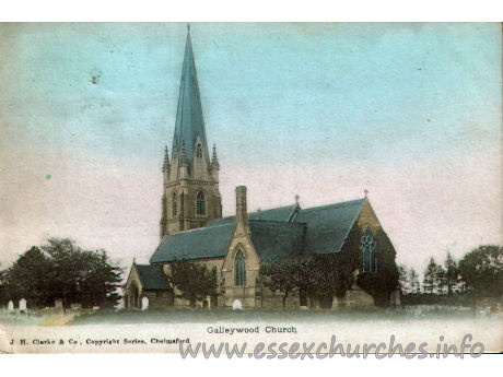 St Michael & All Angels, Galleywood Church - J. H. Clarke & Co. Copyright Series, Chelmsford.