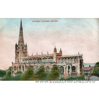 St Mary the Virgin, Saffron Walden Church - Postcard by W. Thompson, Saffron Walden.