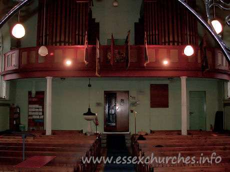 St Peter & St Paul, Dagenham Church - 




The bow-fronted W gallery, housing the organ.

